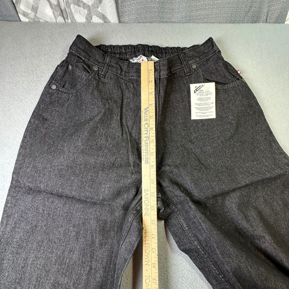 Mainstreet Blues Denim Capri Pants Vintage High Waist Black 14W New With Tags - Picture 5 of 11